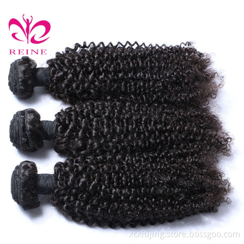 REINE Raw unprocessed wholesale 100% natural kinky curl indian human hair bundles raw indian hair vendor